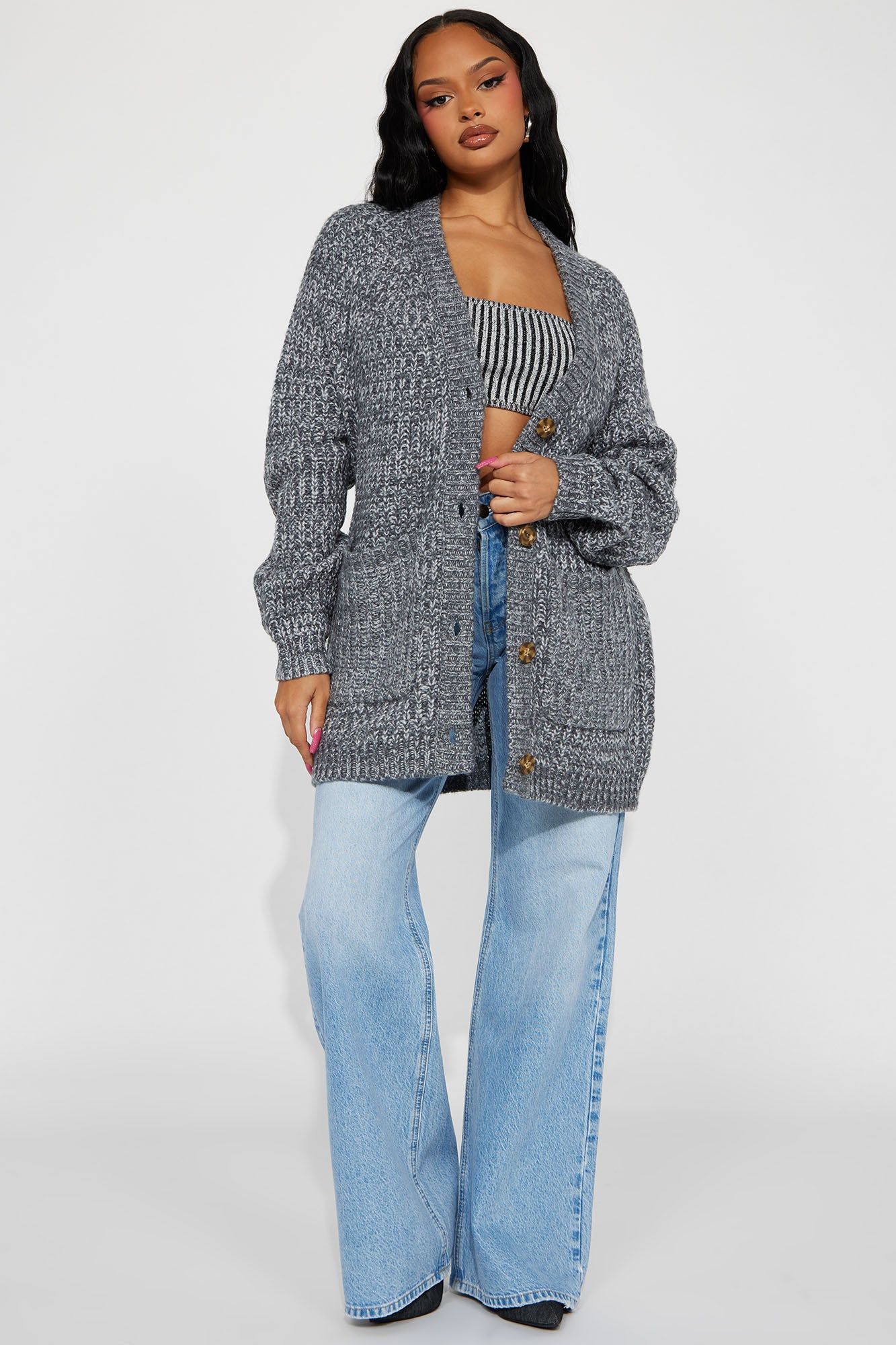 Taylee Cardigan - Charcoal sold by Fashion Nova product image thumbnail 2