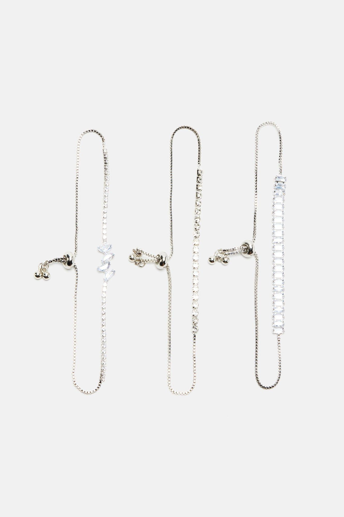 Better Off Butterfly 3 Piece Bracelet Set - Silver sold by Fashion Nova product image thumbnail 3