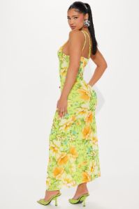 Rihanna One Shoulder Maxi Dress - Lime sold by Fashion Nova