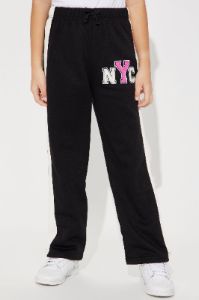 Mini All Around Varsity Fleece Pant - Black/combo sold by Fashion Nova