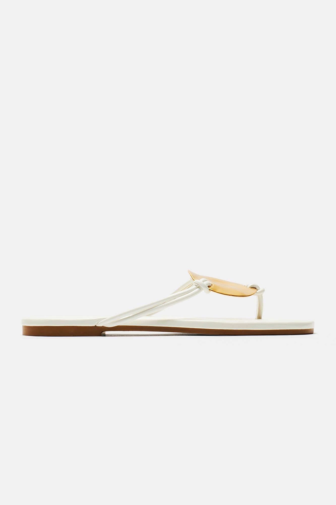 Woke Up In Tulum Flat Sandals - White sold by Fashion Nova product image thumbnail 5