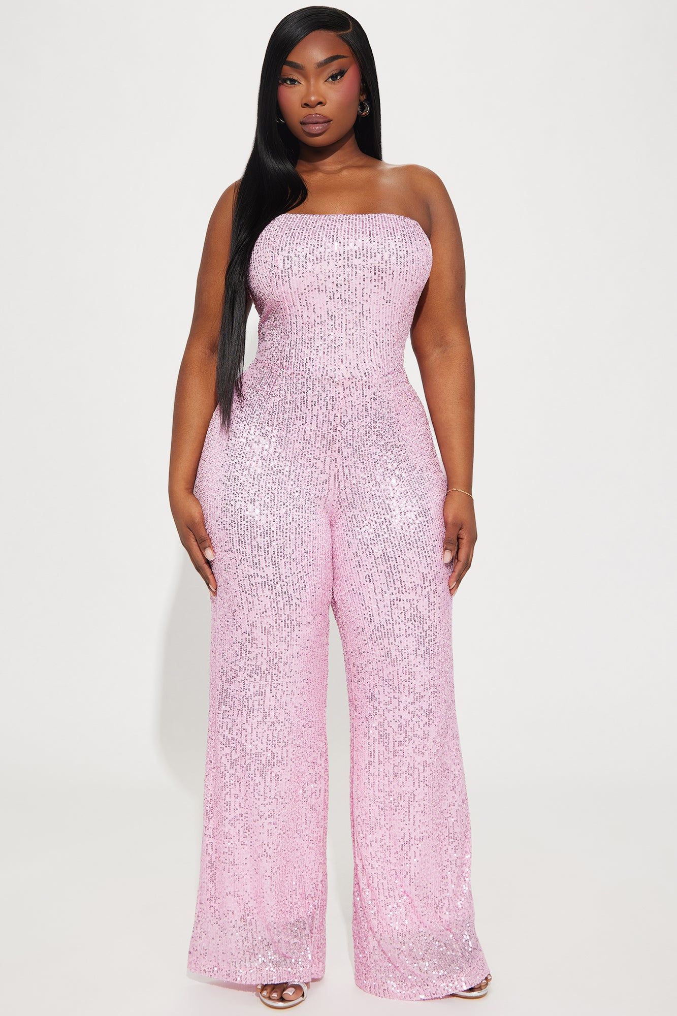 Lets Sparkle On Sequin Jumpsuit - Pink sold by Fashion Nova product image thumbnail 4