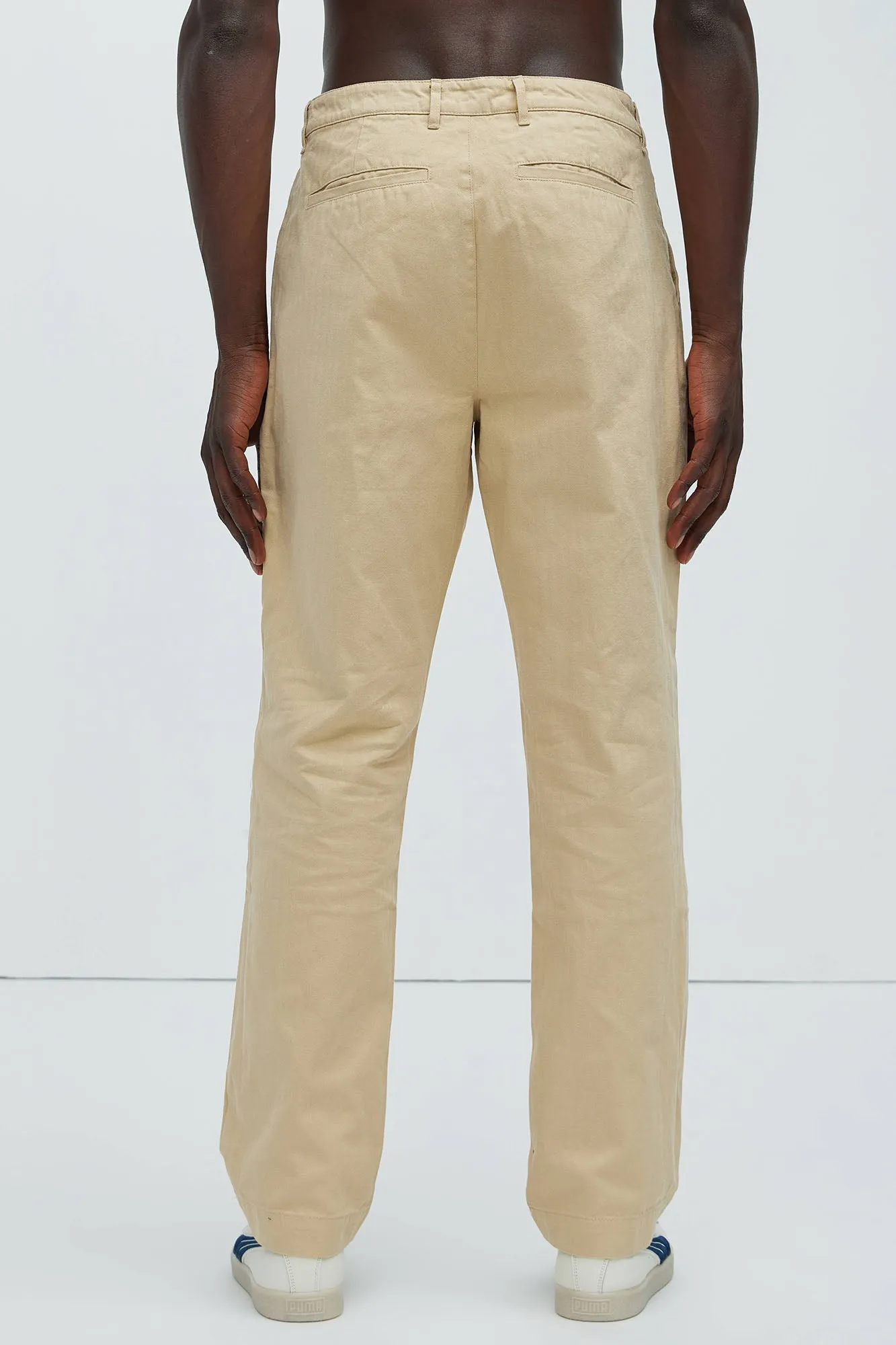 Berry Herringbone Straight Pants - Khaki sold by Fashion Nova product image thumbnail 4