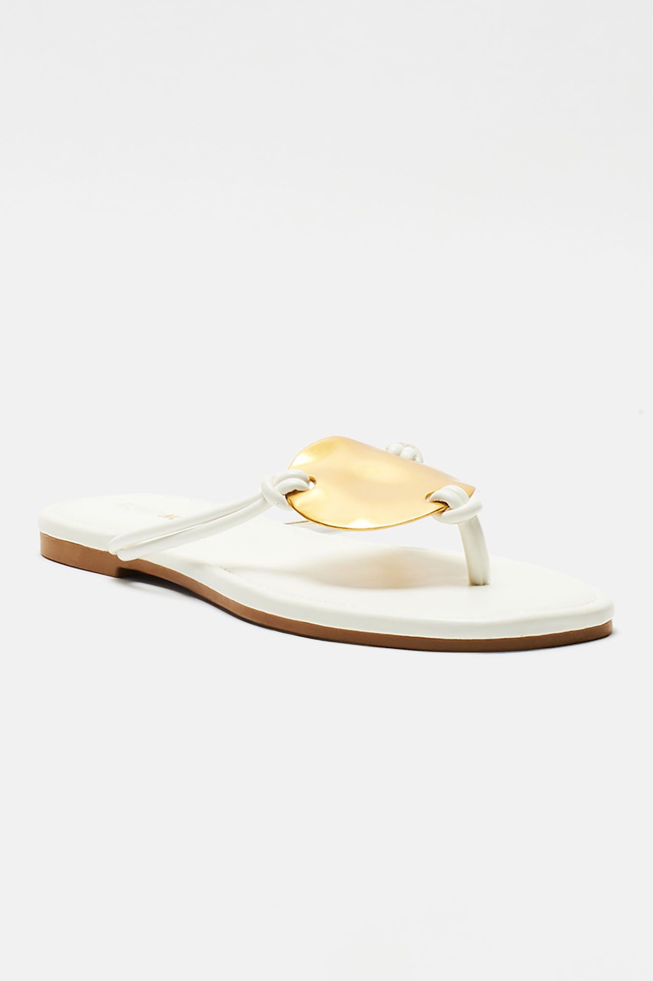 Woke Up In Tulum Flat Sandals - White sold by Fashion Nova product image thumbnail 2