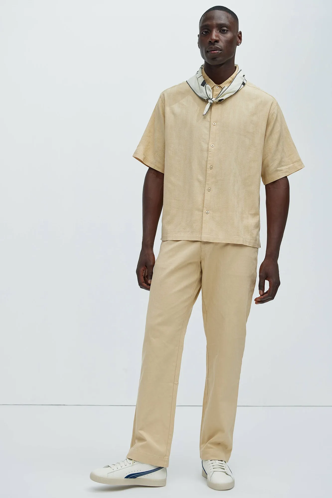 Berry Herringbone Straight Pants - Khaki sold by Fashion Nova product image thumbnail 2