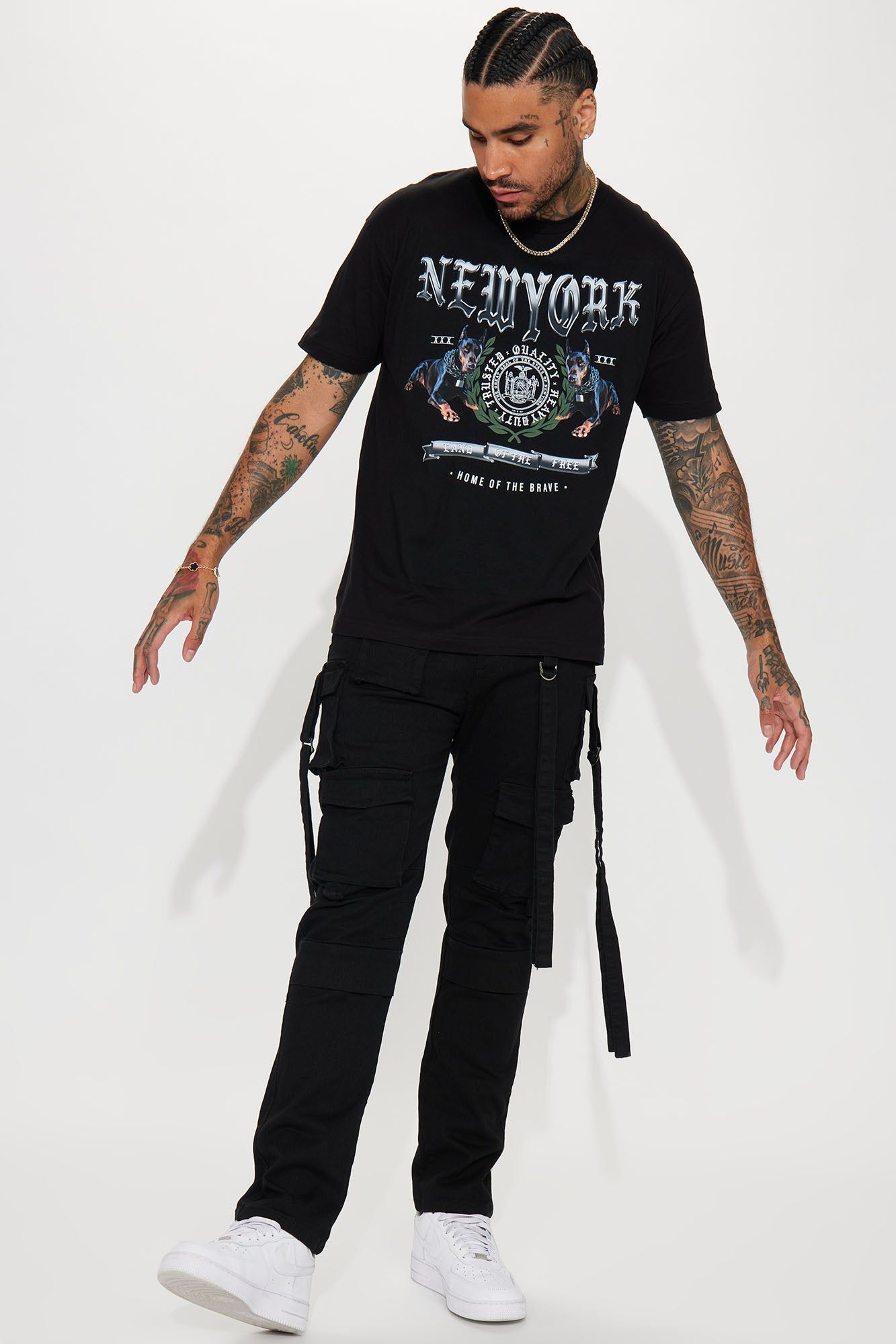 Rambo Relaxed Twill Cargo Pants - Black sold by Fashion Nova product image thumbnail 3