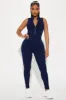 Johanna Seamless Jumpsuit - Navy sold by Fashion Nova