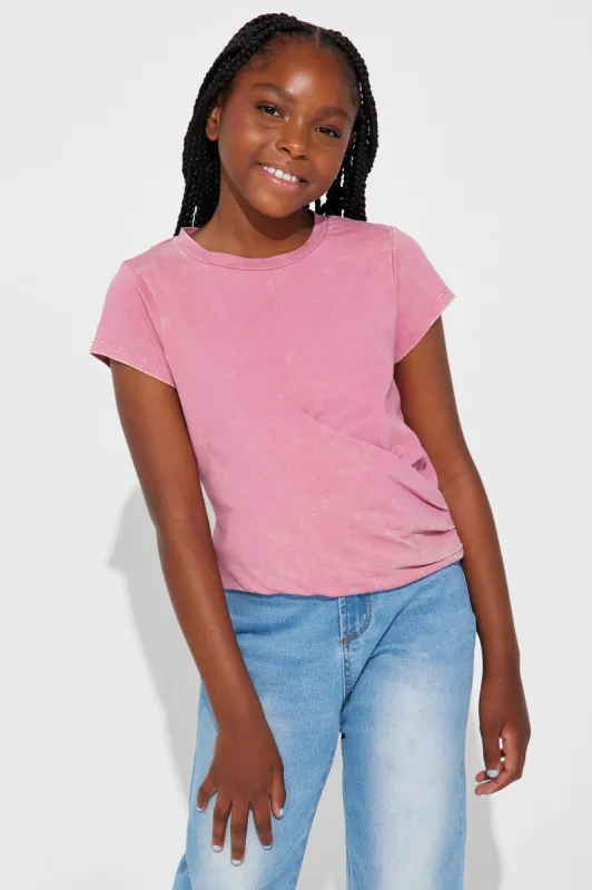 Mini Cross Path Cinch Top - Pink sold by Fashion Nova