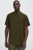 Croydon Textured Knit All Scallop Short Sleeve Tee - Olive sold by Fashion Nova