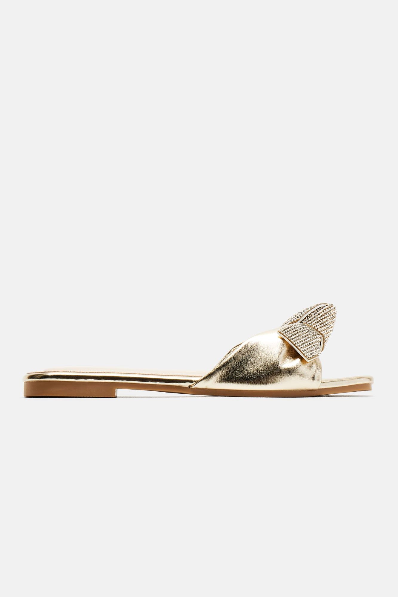 Such A Staple Flat Sandals - Gold sold by Fashion Nova product image thumbnail 4