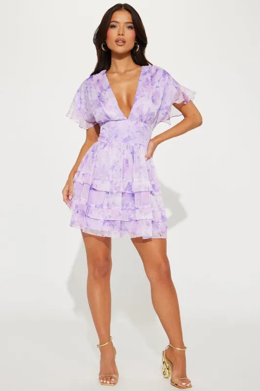 Sierra Chiffon Maxi Dress - Lavender sold by Fashion Nova