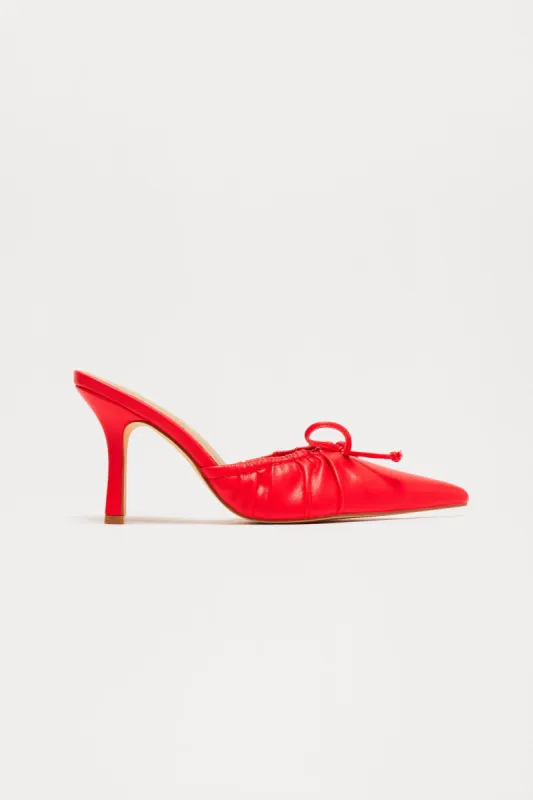 Lorelai Bow Pumps - Red sold by Fashion Nova