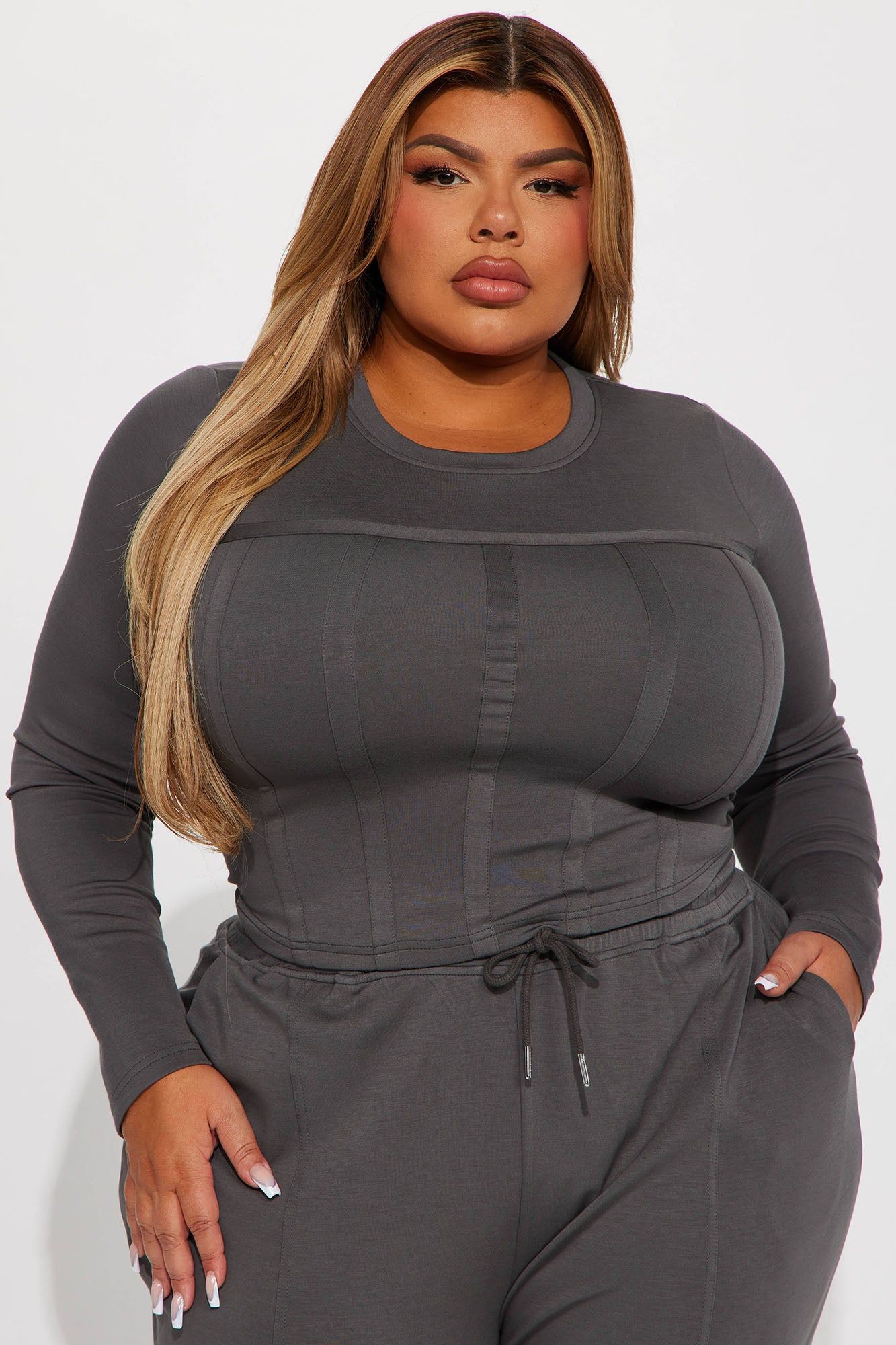 Weekend Moment Pant Set - Charcoal sold by Fashion Nova product image thumbnail 6