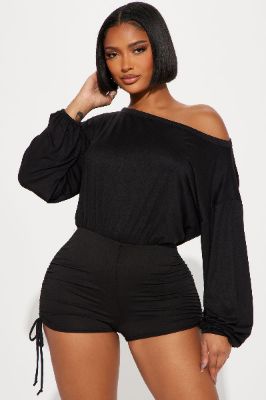 Always Casual Romper - Black made by Fashion Nova