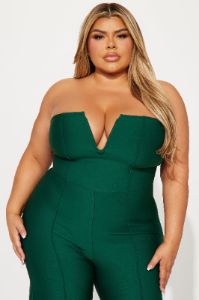 Someone To You Bandage Jumpsuit - Hunter sold by Fashion Nova