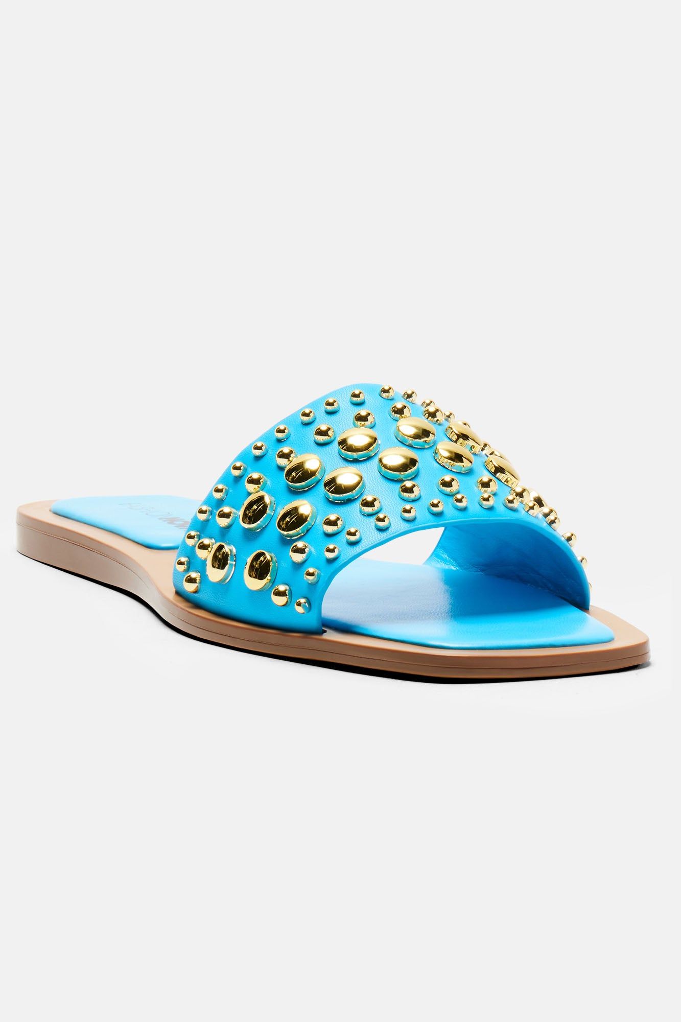 Easy On The Eyes Flat Sandals - Blue sold by Fashion Nova