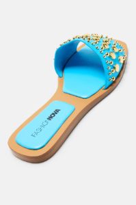 Easy On The Eyes Flat Sandals - Blue sold by Fashion Nova
