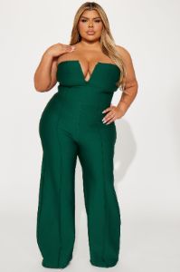 Someone To You Bandage Jumpsuit - Hunter sold by Fashion Nova