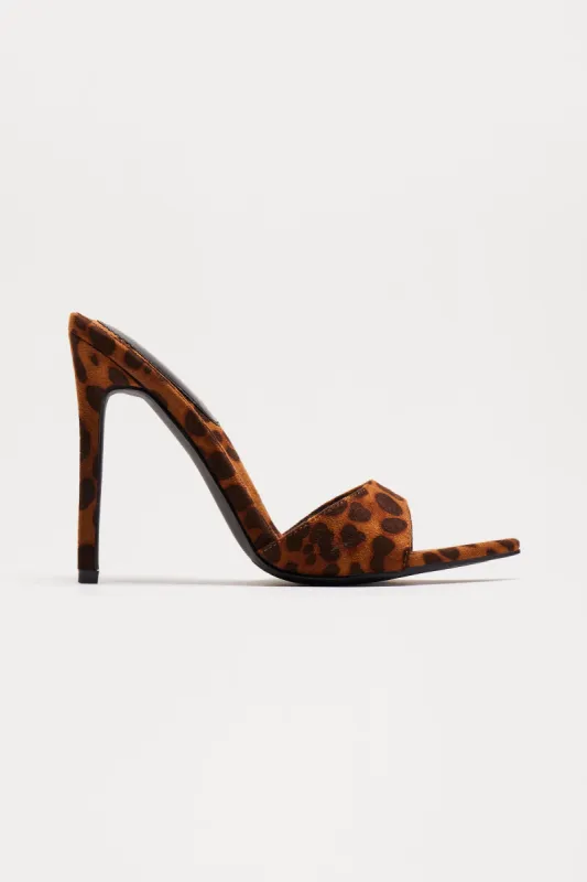 Kashton Heeled Sandals - Leopard sold by Fashion Nova
