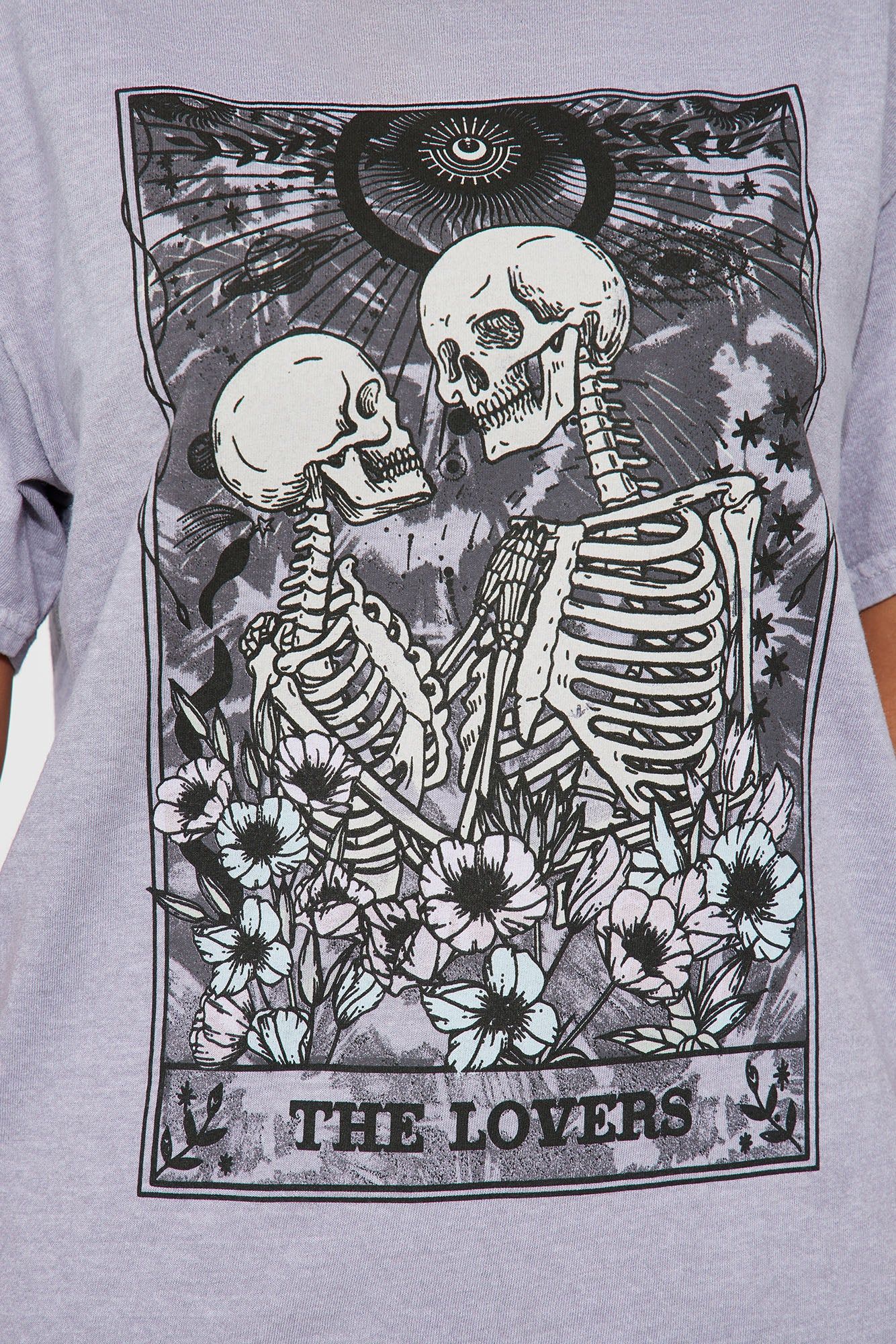 The Lovers Card Graphic Tee - Grey sold by Fashion Nova product image thumbnail 3