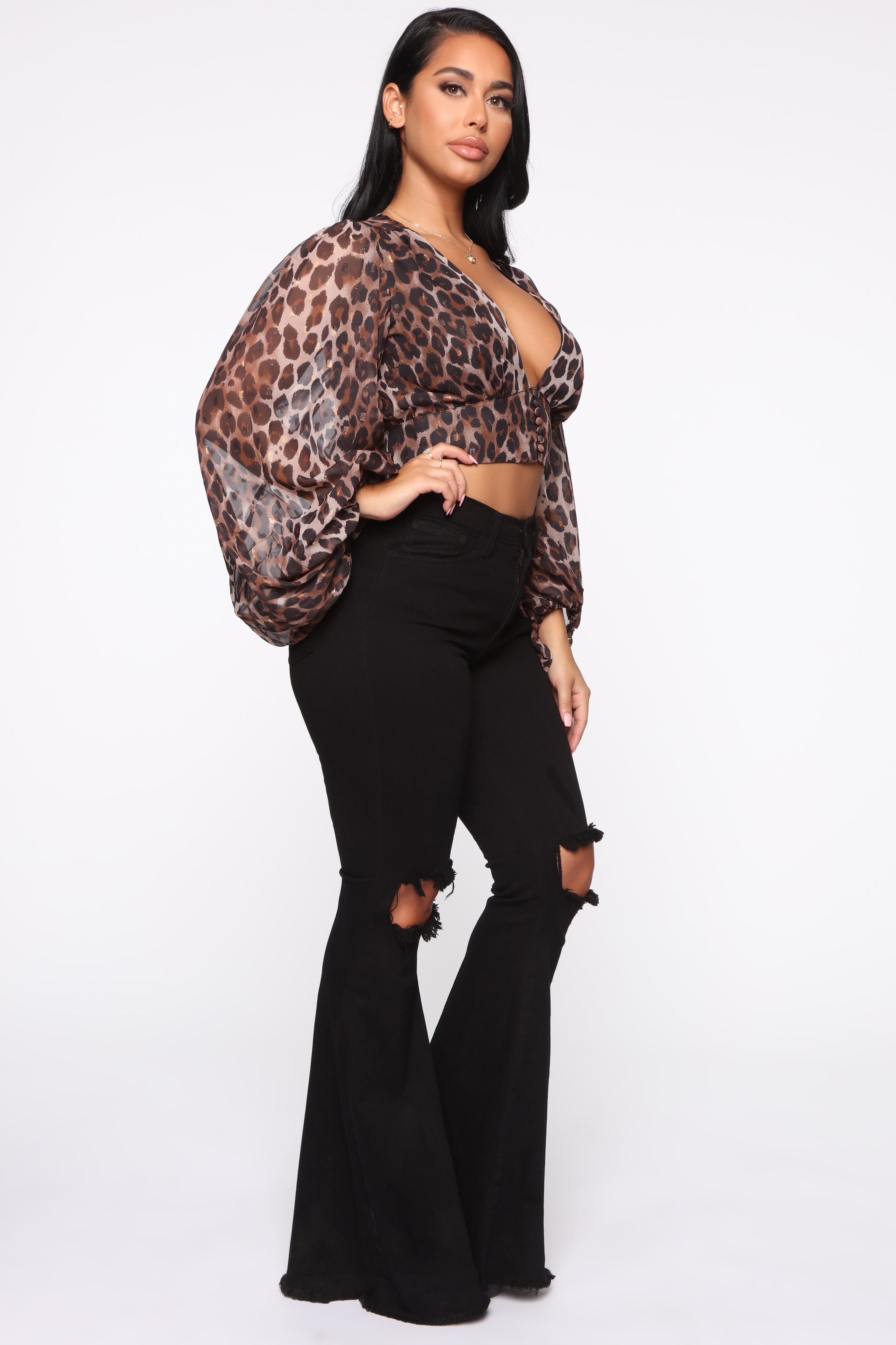 Dazed For Days Flare Jeans - Black sold by Fashion Nova product image thumbnail 4