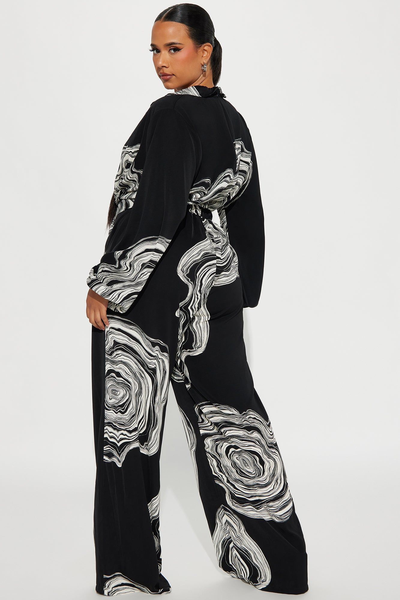 Figure It Out Jumpsuit - Black/White sold by Fashion Nova product image thumbnail 6