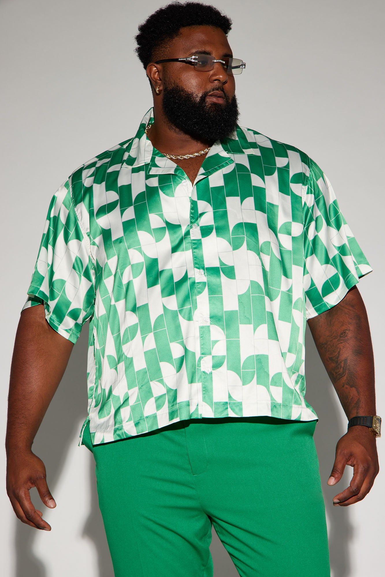 Jade Garden Button Up Shirt - Green sold by Fashion Nova product image thumbnail 2