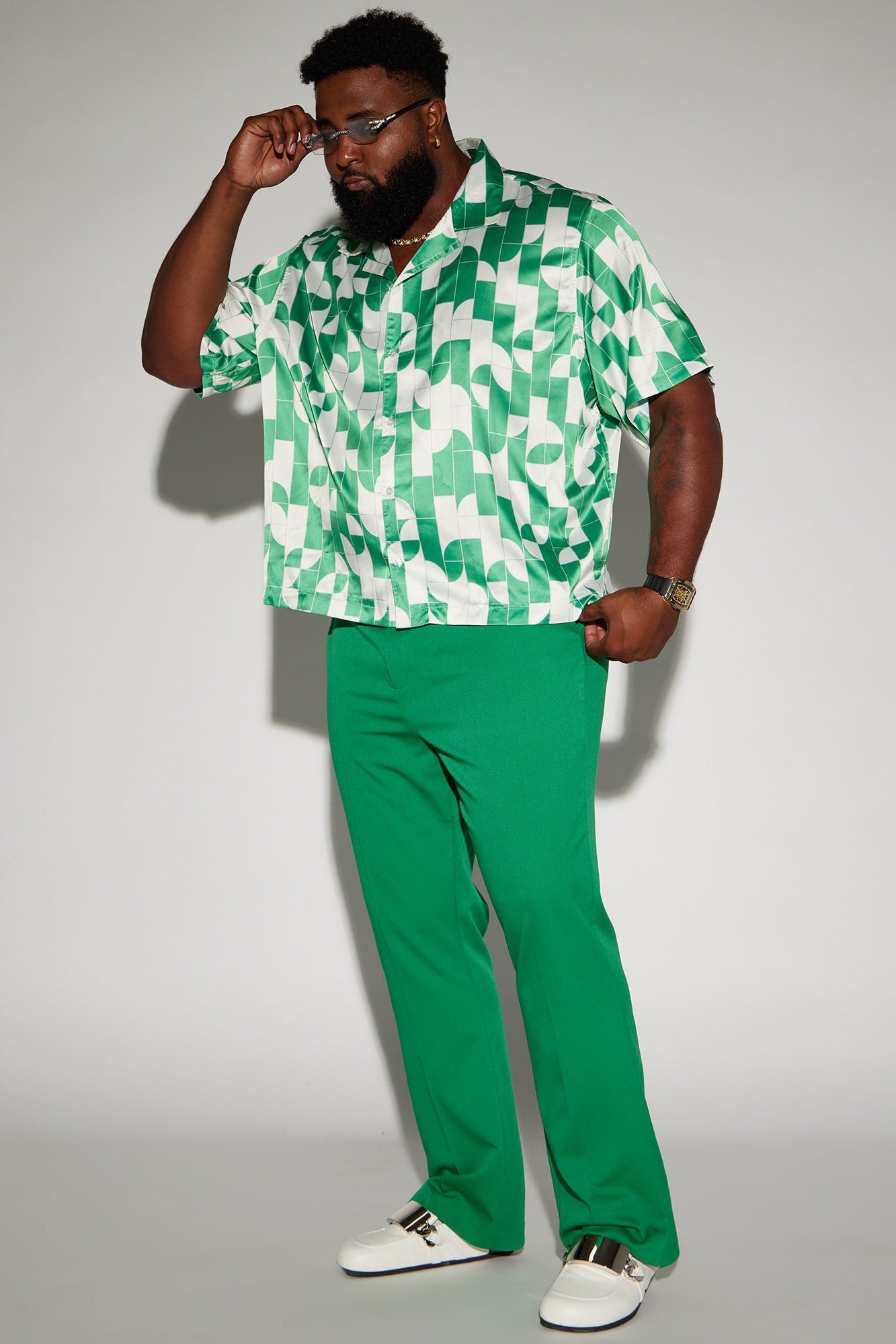 Jade Garden Button Up Shirt - Green sold by Fashion Nova product image thumbnail 5
