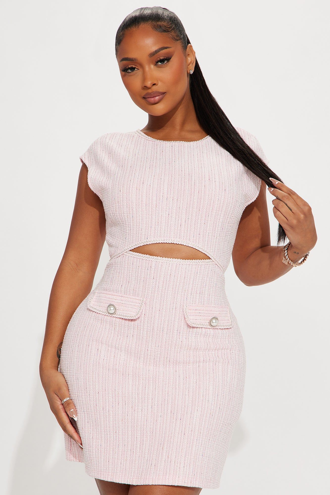Brooklyn Tweed Mini Dress - Pink sold by Fashion Nova