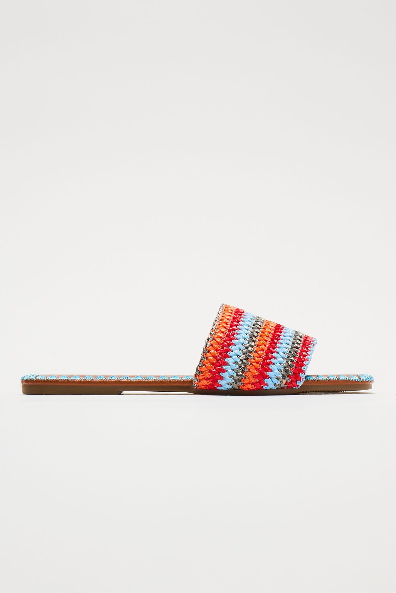 Mia Striped Raffia Sandals - Blue sold by Fashion Nova product image thumbnail 4