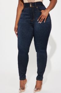 Snatch Me Tight Booty Lifter Skinny Jeans - Dark Wash sold by Fashion Nova