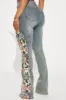 Amari Floral Stretch Bootcut Jeans - Vintage Wash sold by Fashion Nova
