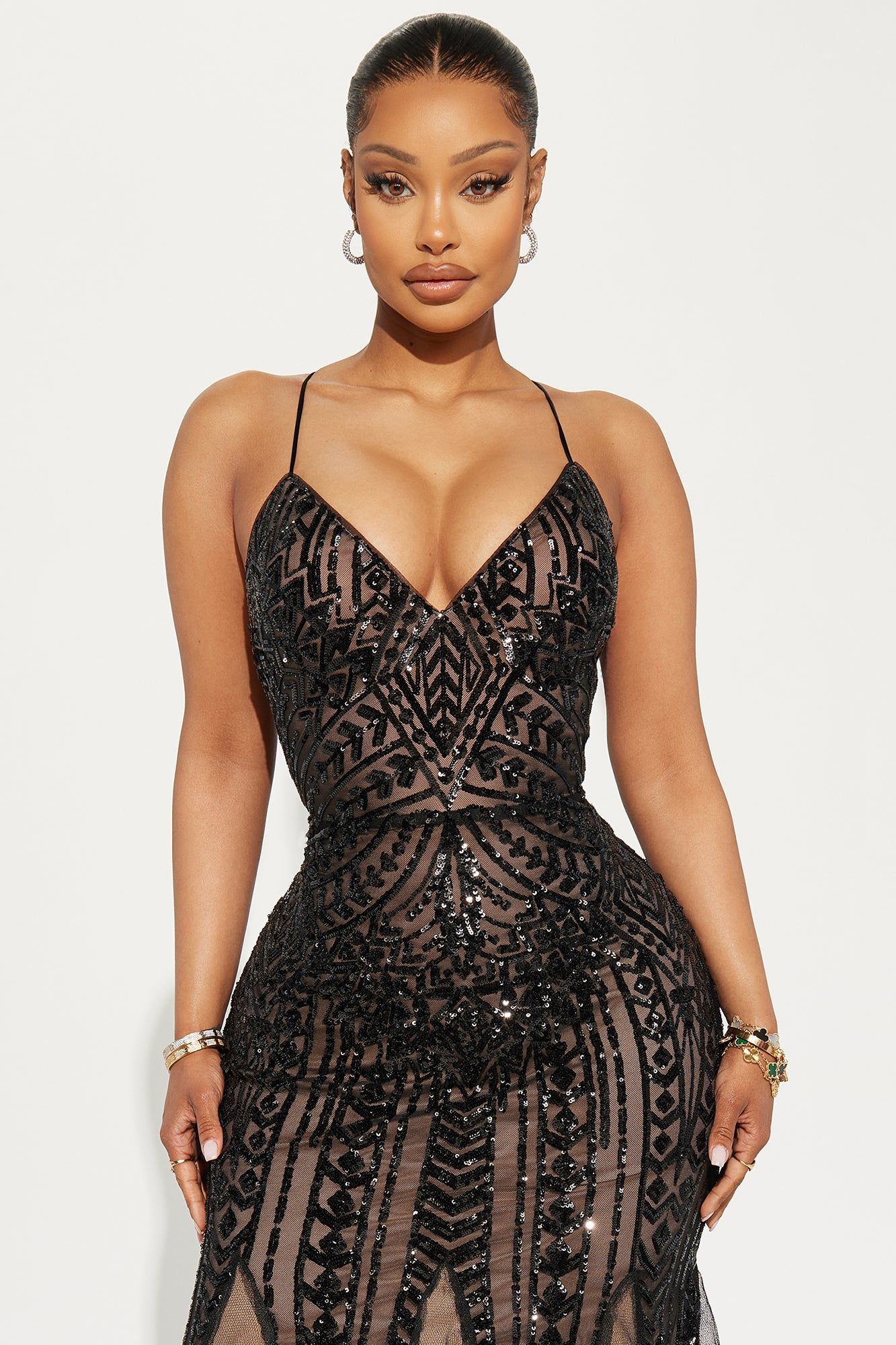 Glamorous Evening Sequin Gown - Black/combo sold by Fashion Nova product image thumbnail 2