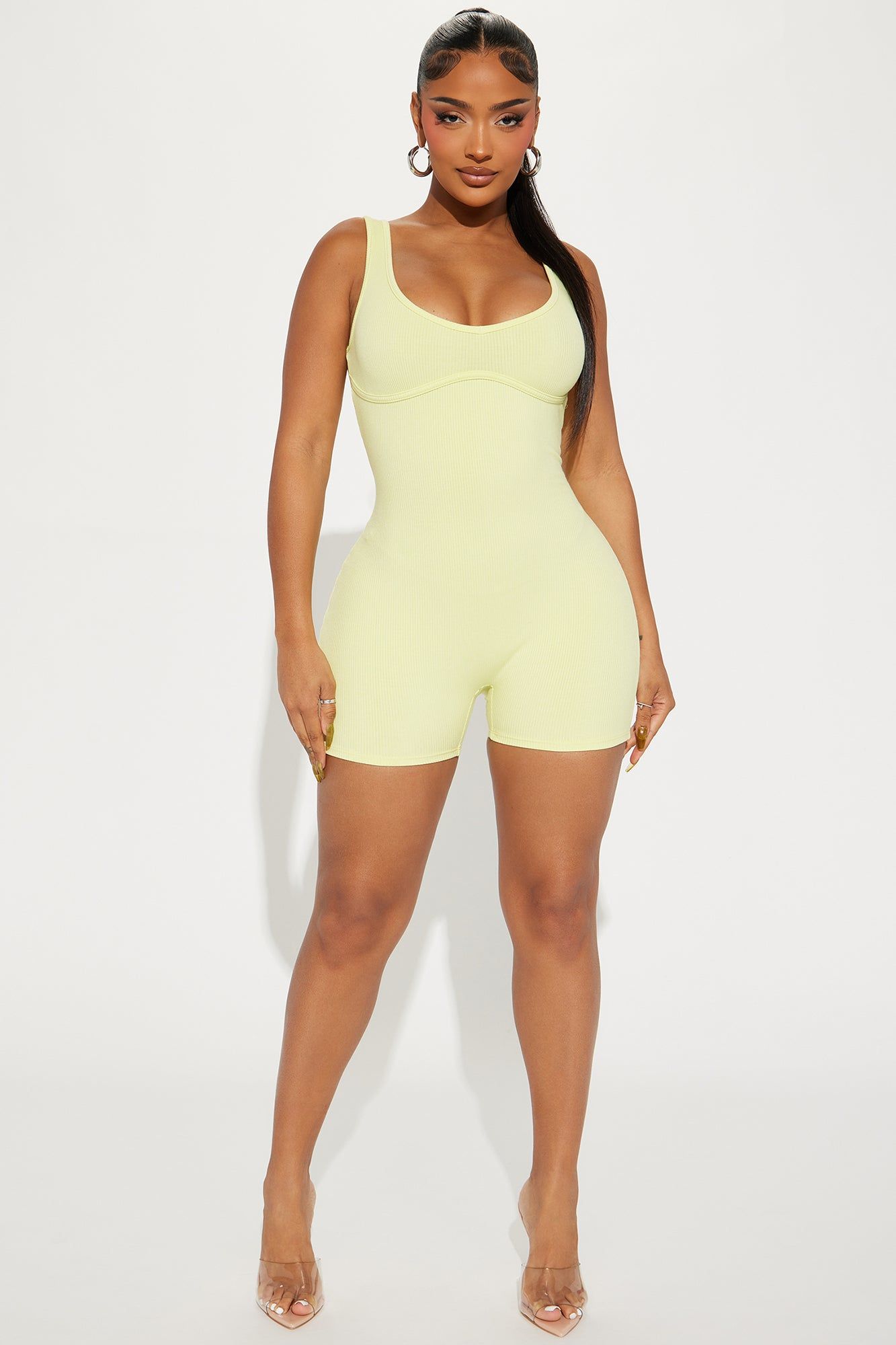 Libby Snatched Romper - Citron sold by Fashion Nova product image thumbnail 3