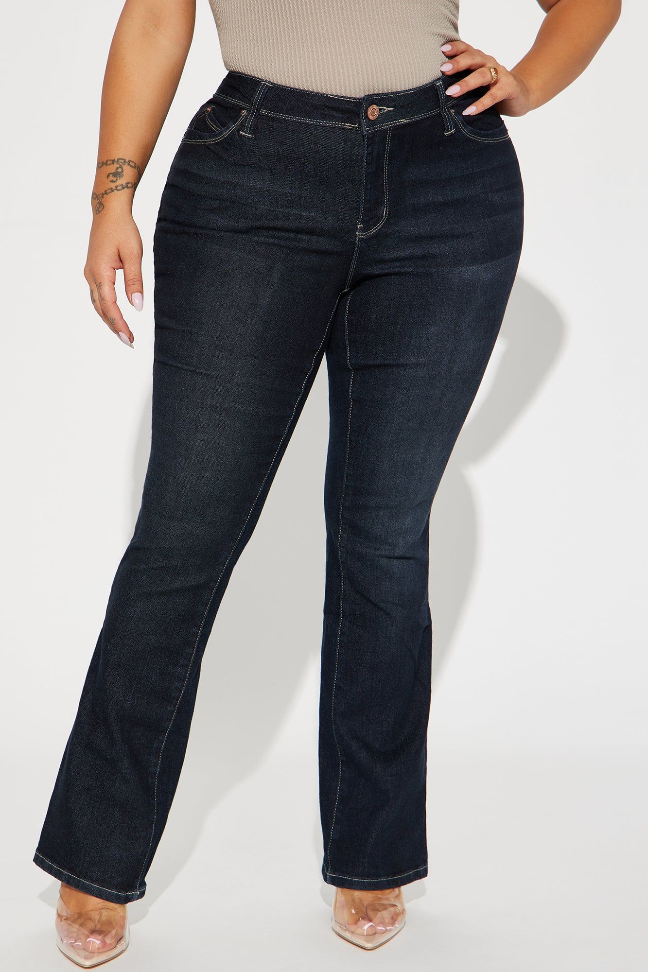 High Reward Stretch Bootcut Jeans - Dark Wash sold by Fashion Nova product image thumbnail 2