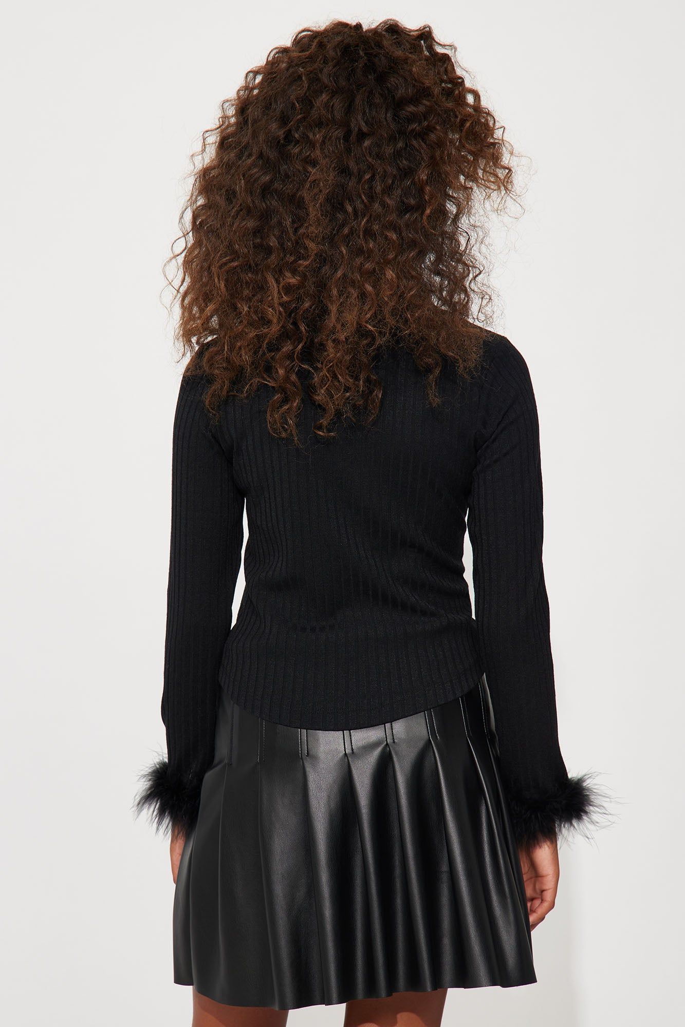 Mini Pardon My Fancy Long Sleeve Rib Knit Top - Black sold by Fashion Nova product image thumbnail 3