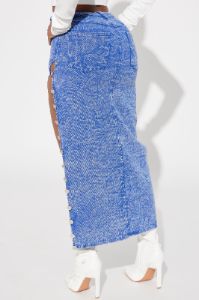 Meghan Mineral Wash Denim Maxi Skirt - Blue sold by Fashion Nova