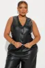 Stevie Faux Leather Pant Set - Black sold by Fashion Nova