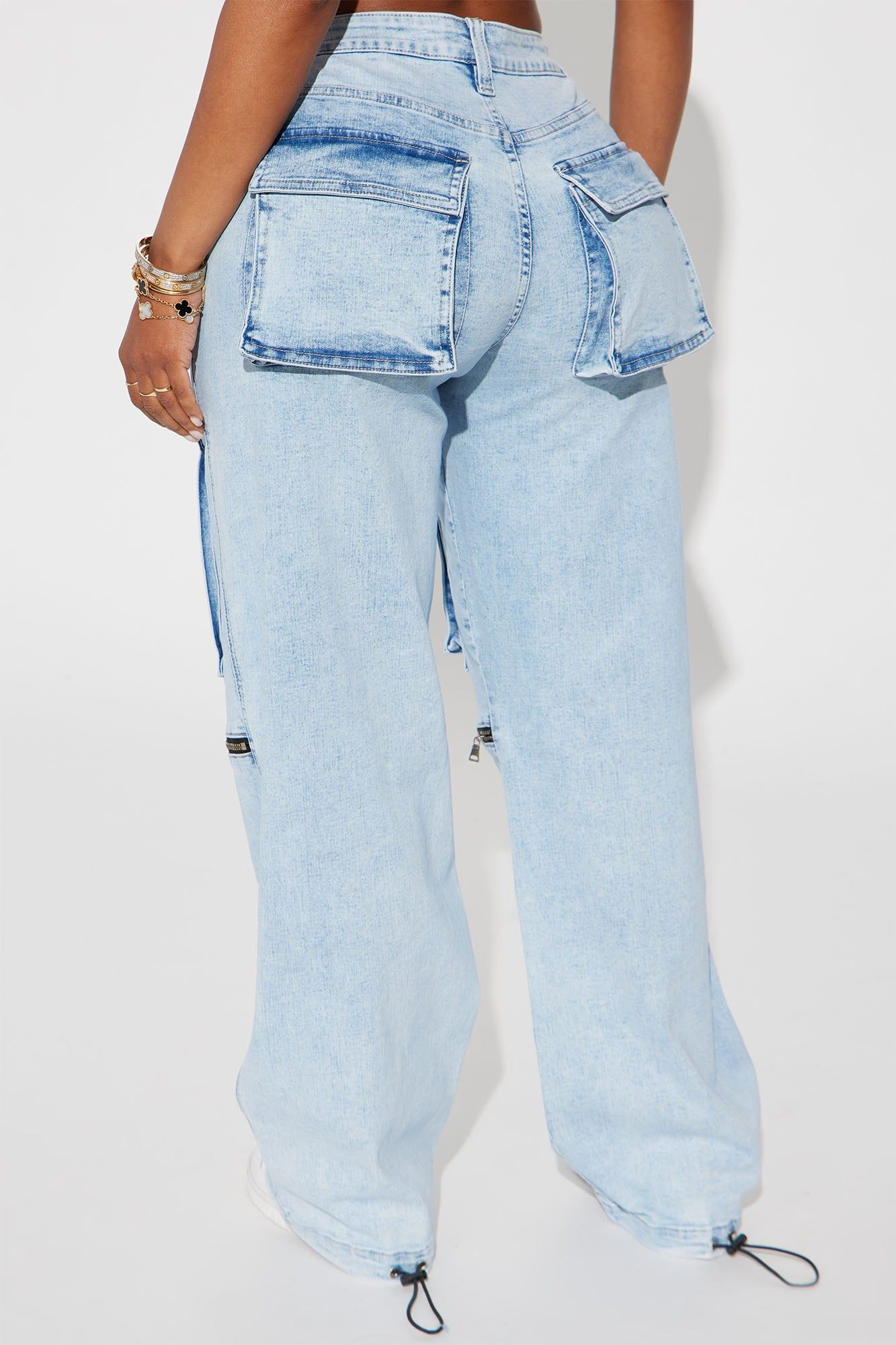 Back In The Day Cargo Jeans - Light Wash sold by Fashion Nova product image thumbnail 3