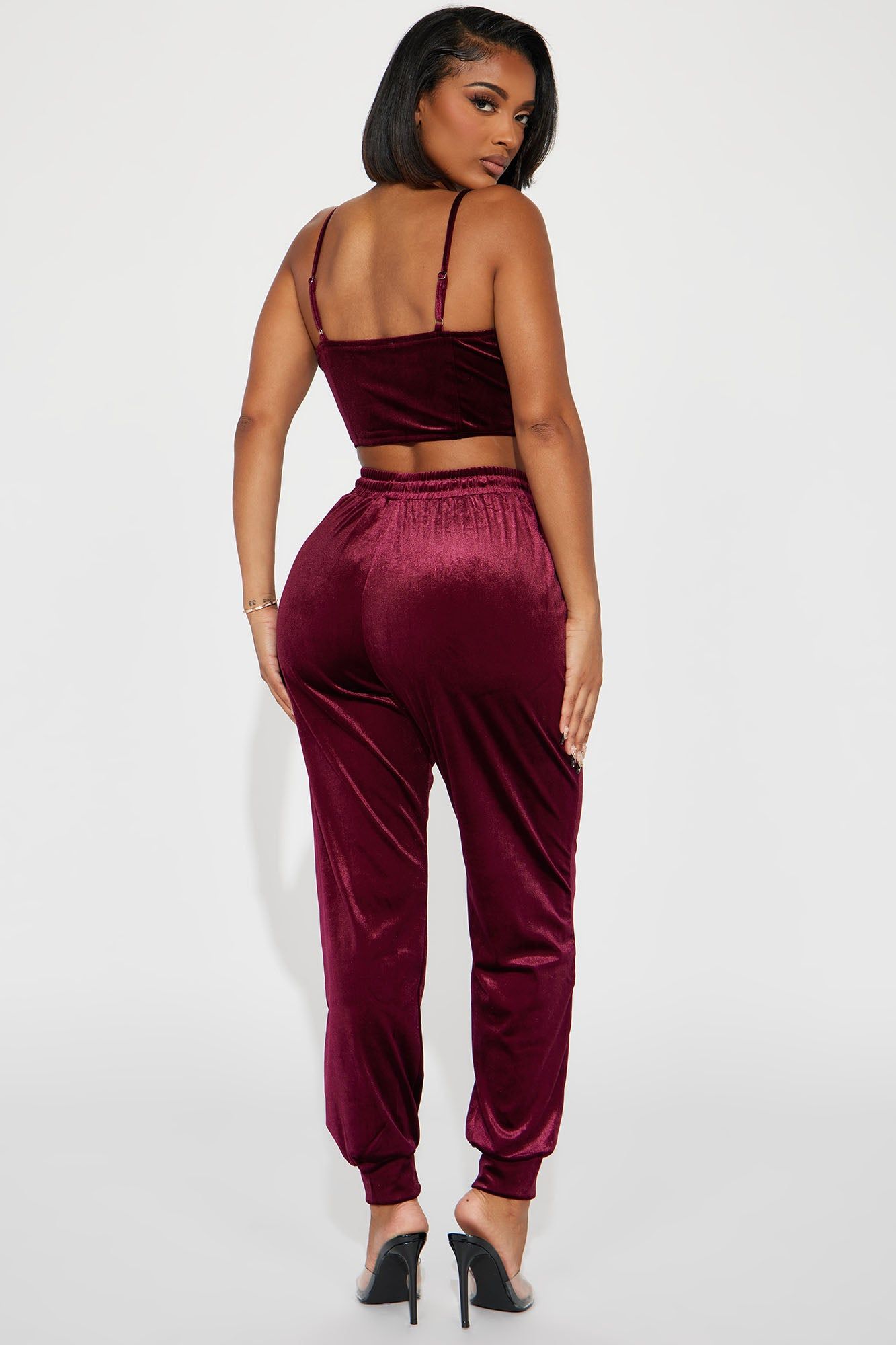 Down With You Jogger Set - Burgundy sold by Fashion Nova product image thumbnail 3