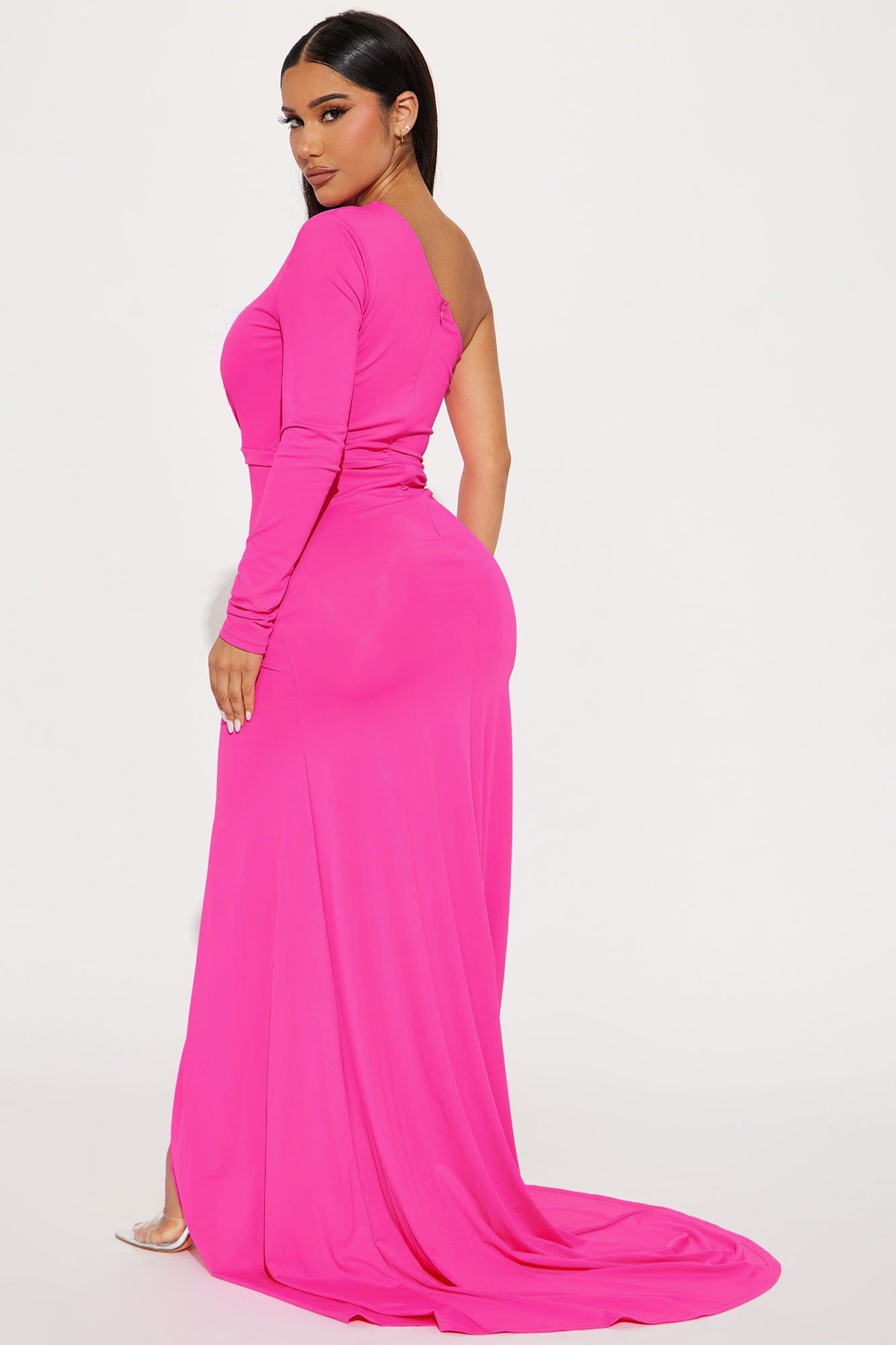 Out Past Midnight Ruched Gown - Hot Pink sold by Fashion Nova product image thumbnail 3