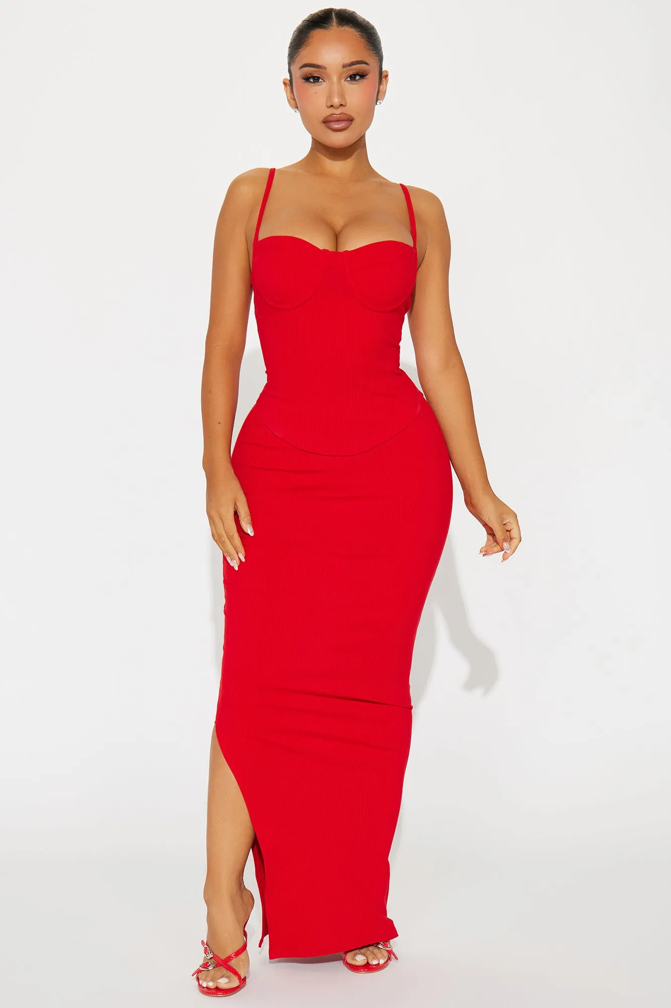 Samantha Snatched Skirt Set - Red sold by Fashion Nova