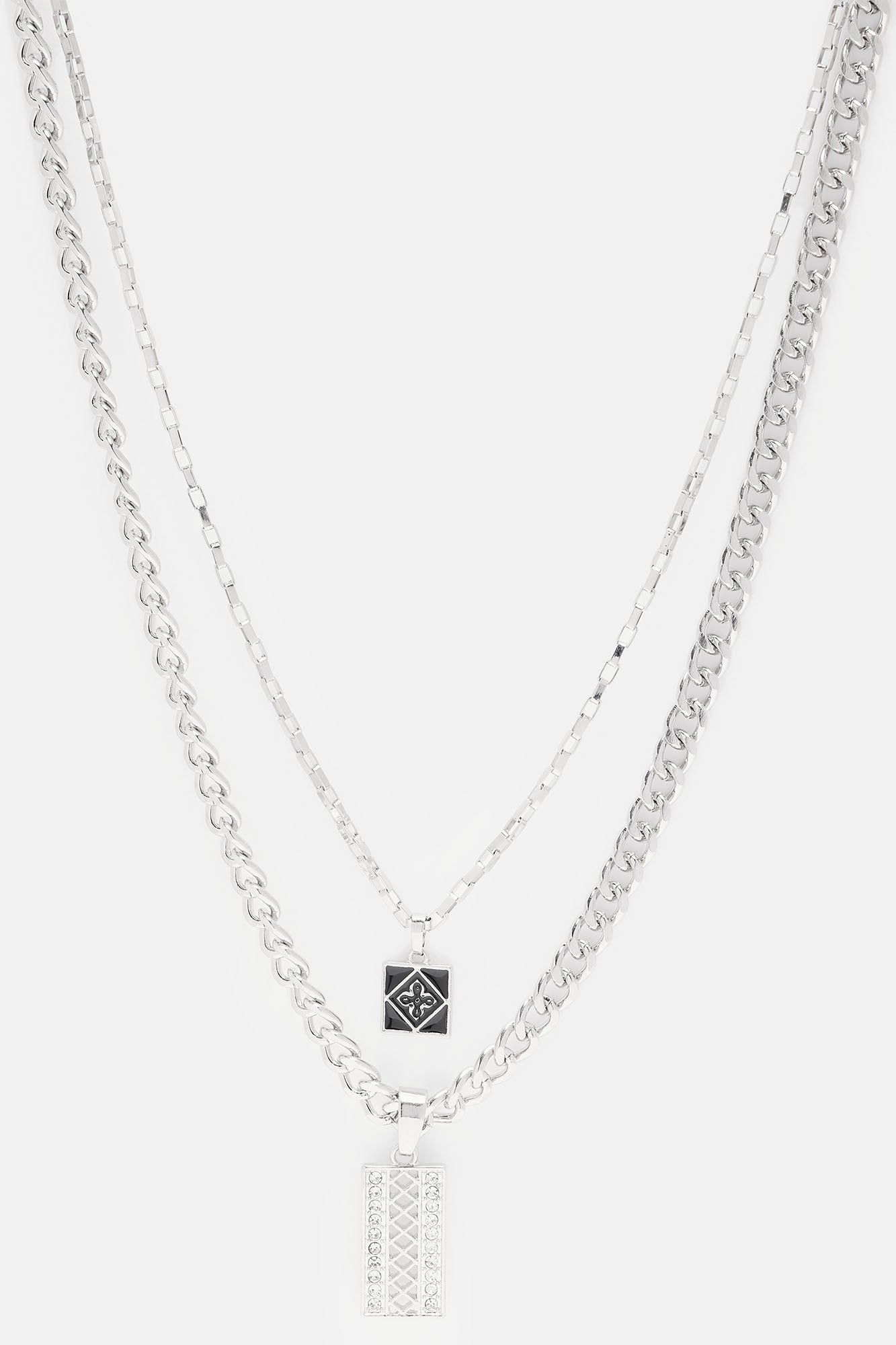 Slow Motion 2 Piece Chain Necklace - Silver sold by Fashion Nova product image thumbnail 3