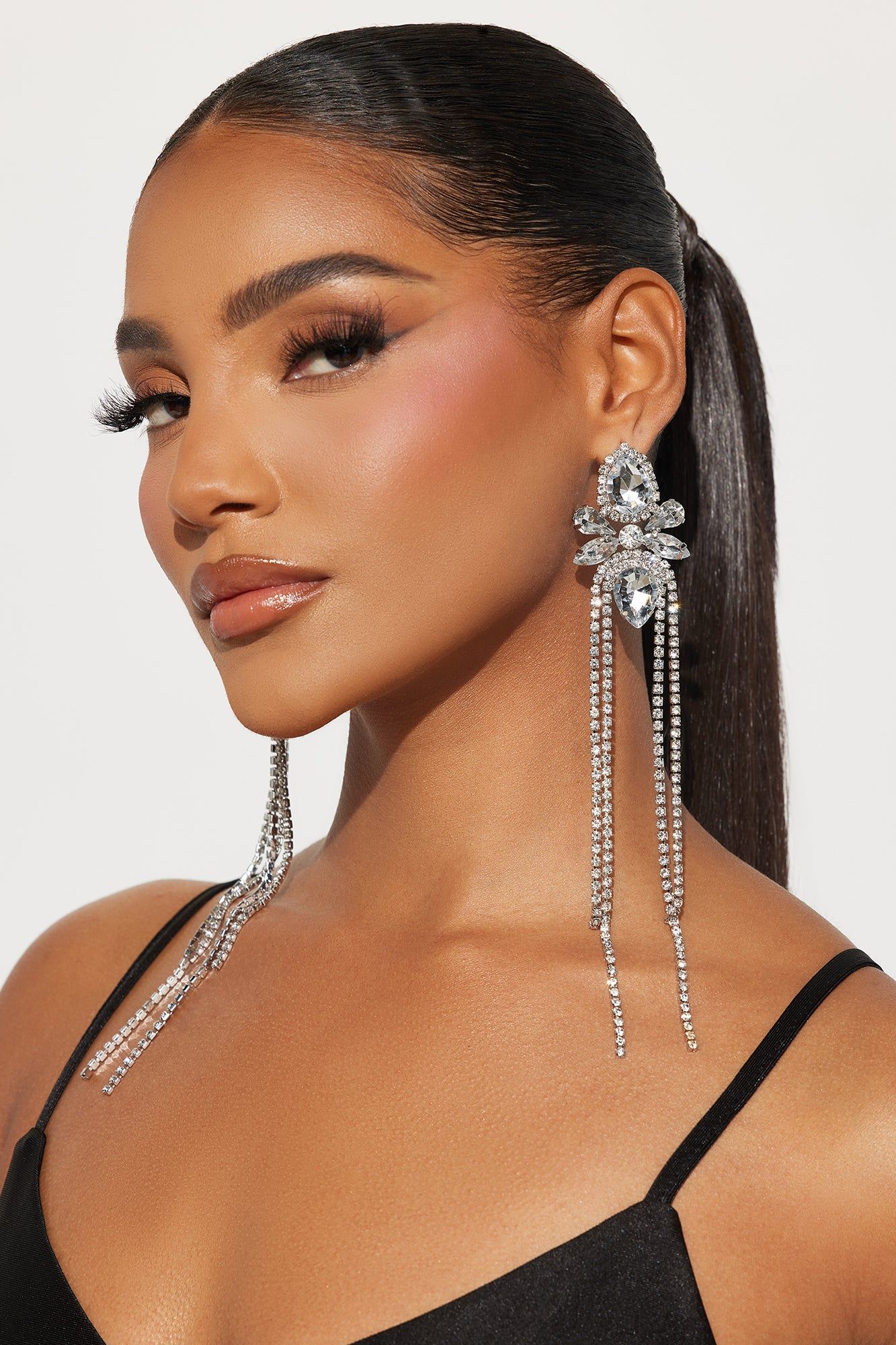 Fancy Night Out Earrings - Silver sold by Fashion Nova product image thumbnail 2