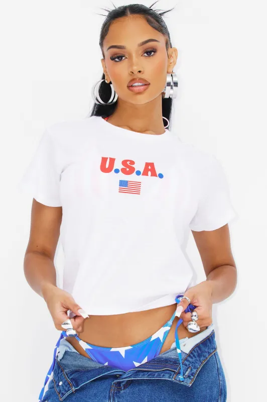 Team USA Tee - White sold by Fashion Nova