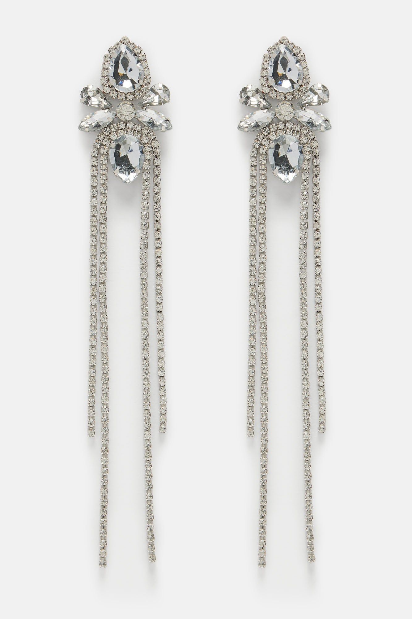 Fancy Night Out Earrings - Silver sold by Fashion Nova product image thumbnail 3