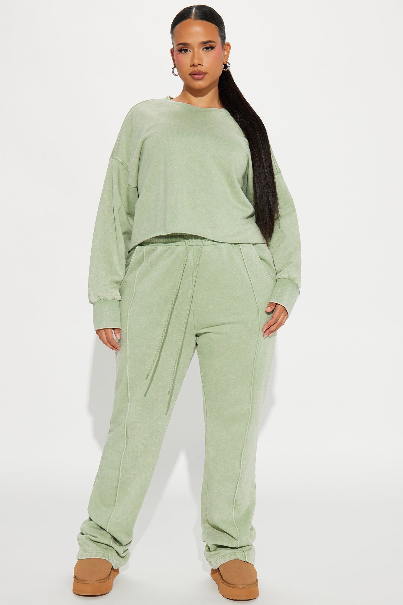 Chill Out Lounge Flare Pant - Sage sold by Fashion Nova product image thumbnail 4