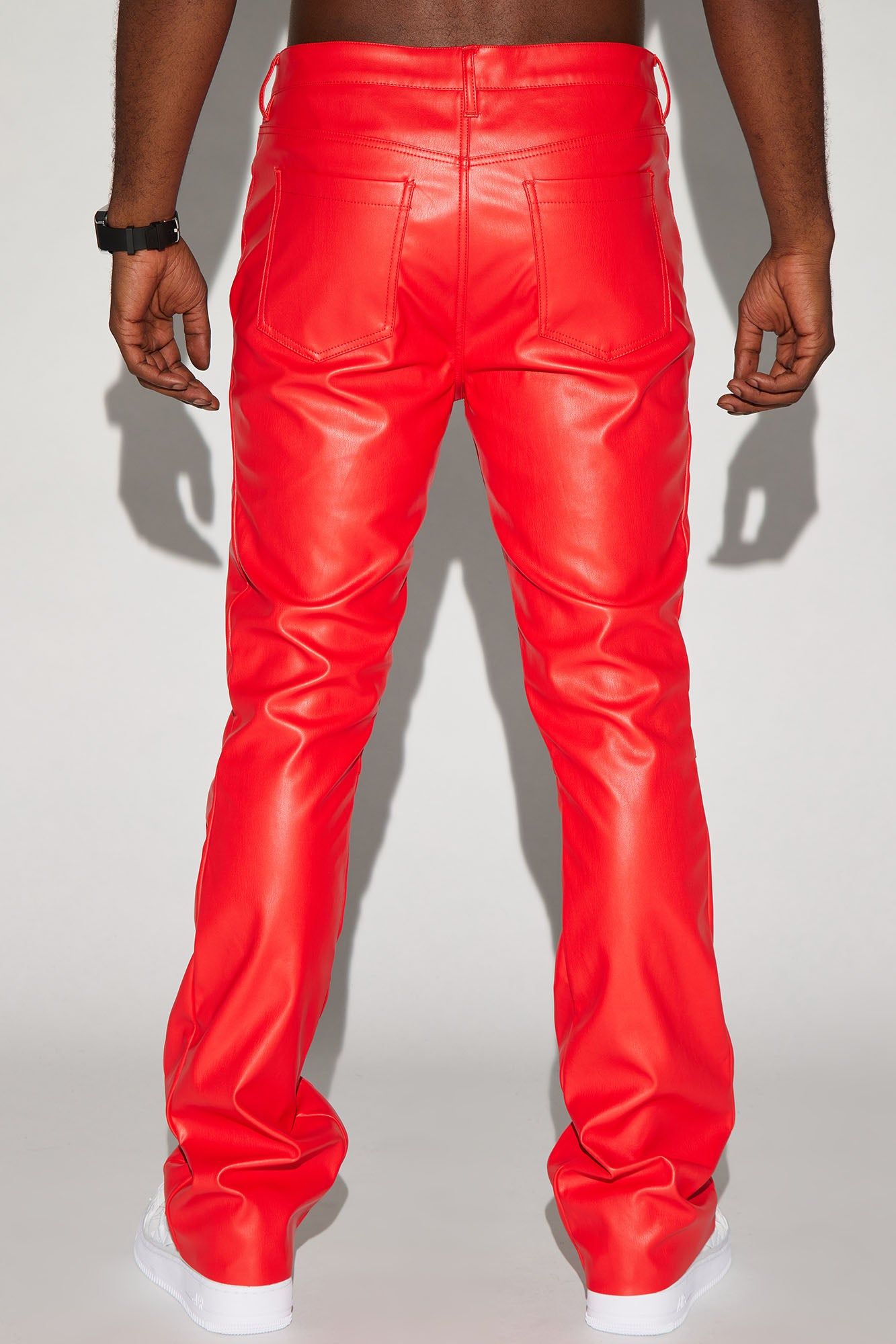 Upscale Faux Leather Flare Pants - Red sold by Fashion Nova product image thumbnail 5