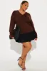 My Favorite Oversized Sweater - Chocolate sold by Fashion Nova