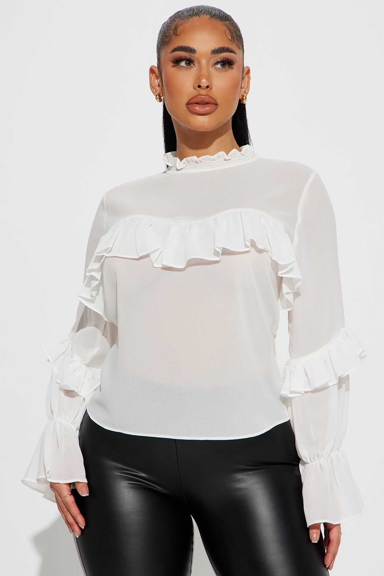 Birdie Blouse Top - Off White sold by Fashion Nova